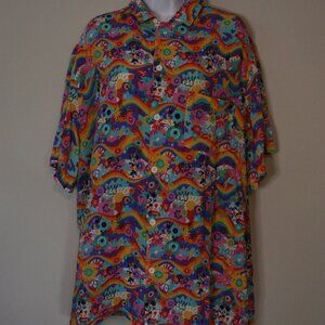 Disney Pride Collection Mickey and Minnie Mouse Button Up Shirt